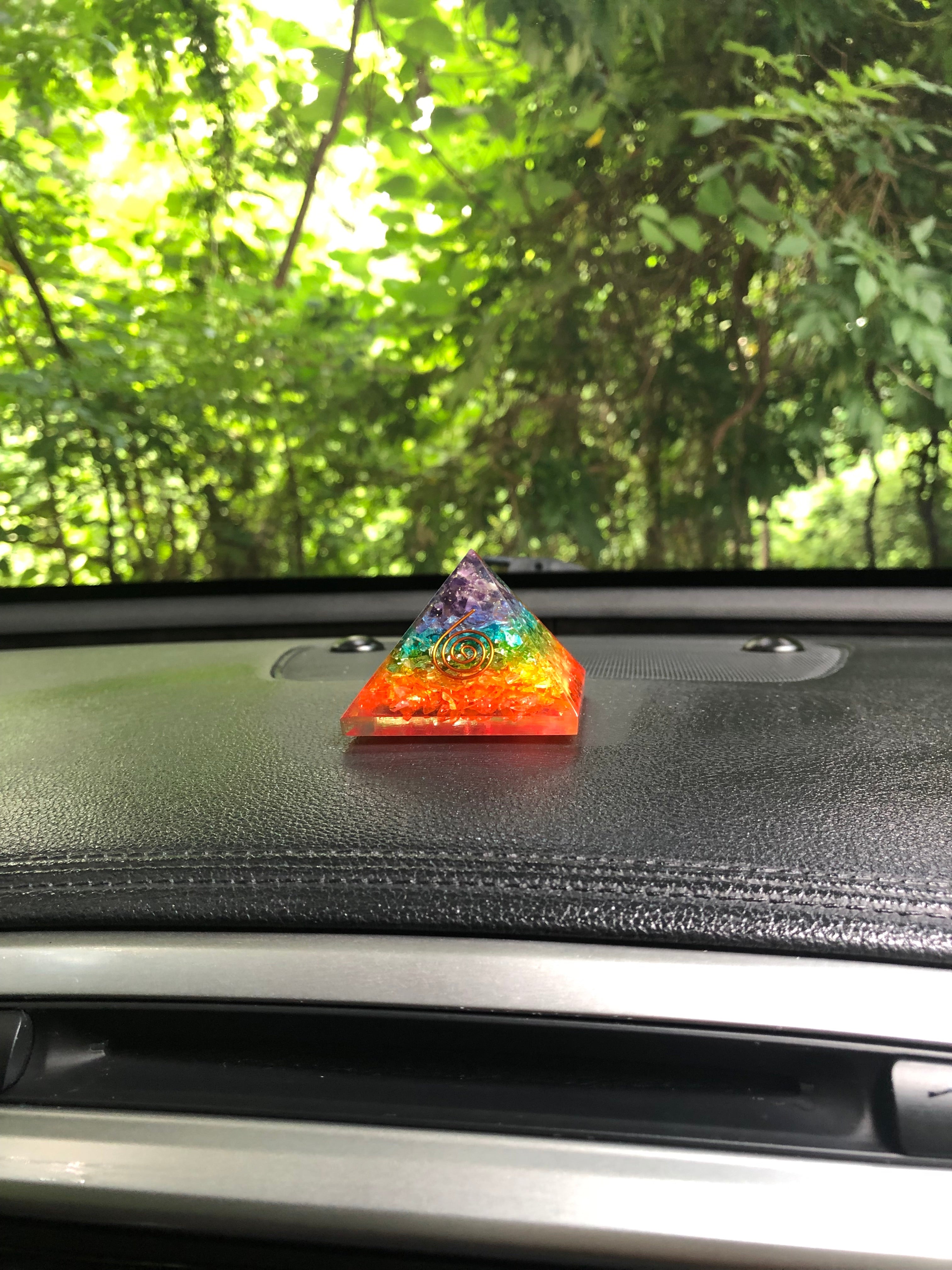 Chakra Orgone Pyramid For Your Car
