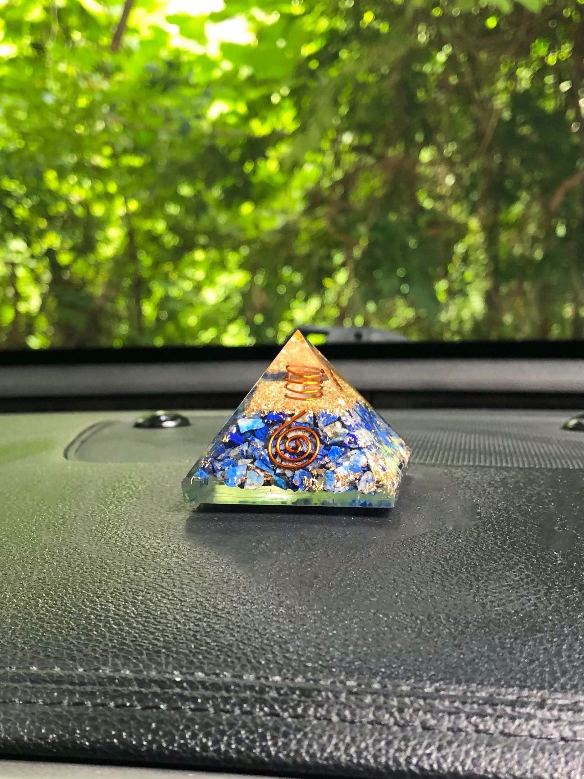Lapis Lazuli Orgone Pyramid For Your Car