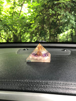 Load image into Gallery viewer, Amethyst Orgone Pyramid For Your Car
