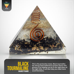 Mini Black Tourmaline Orgone Pyramid For Your Car