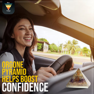 Amethyst Orgone Pyramid For Your Car